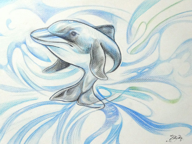 Delfín azul Pencil