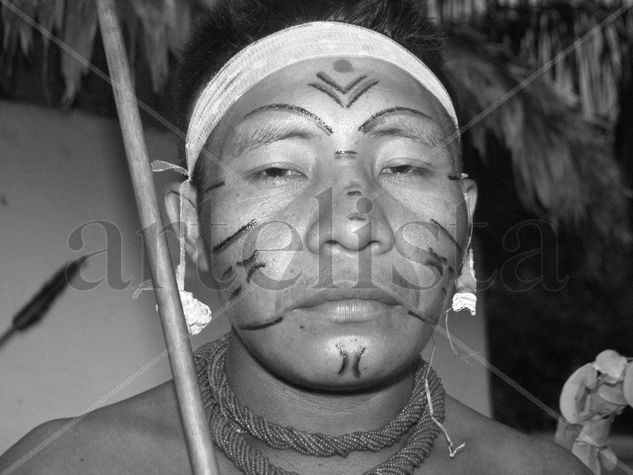 INDIGENA GUERRERO - Yecuana VENEZUELA Portrait Color (Digital)