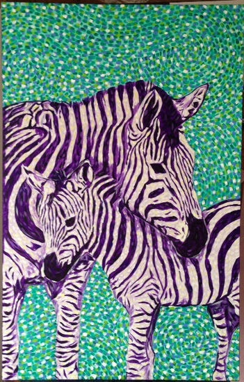 ZEBRAS Acrylic Canvas Animals