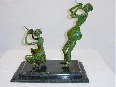 casadores con servatana Bronze Figurative