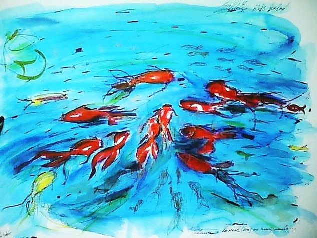 Peces en movimiento 