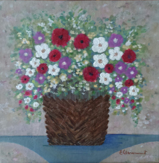 MI-201 Oil Canvas Floral Painting