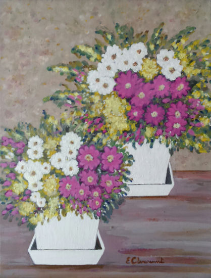 Gemelas Oil Canvas Floral Painting