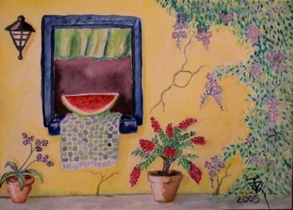 sandia el la ventana