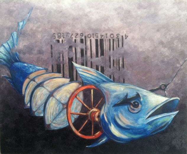 Pescado en ruedas Acrylic Canvas Others