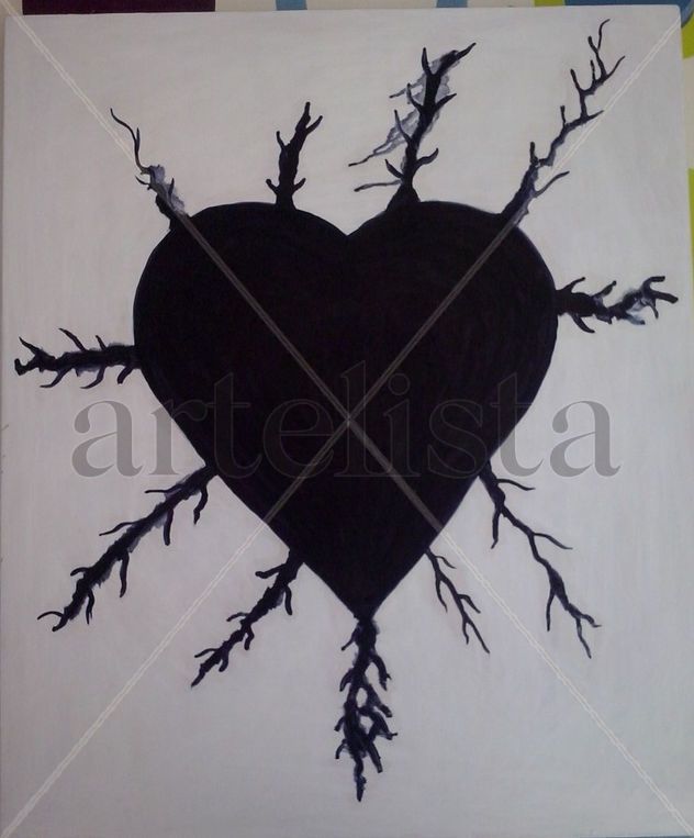 Corazón con lágrimas espinosas