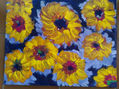 GIRASOLES FONDO AZUL