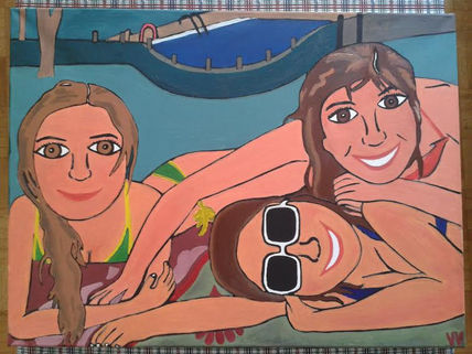 En la piscina