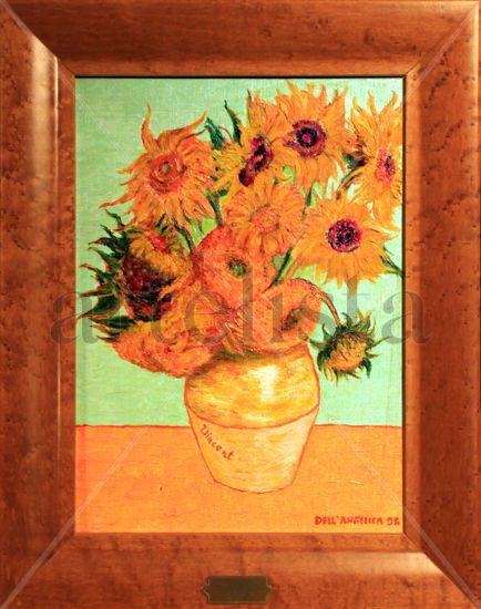 Los Girasoles Oil Canvas Floral Painting