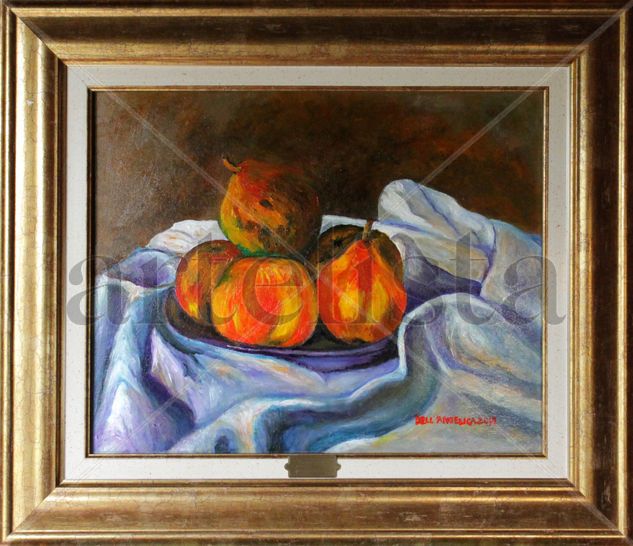 Manzanas y Peras Oil Canvas Still Life Paintings