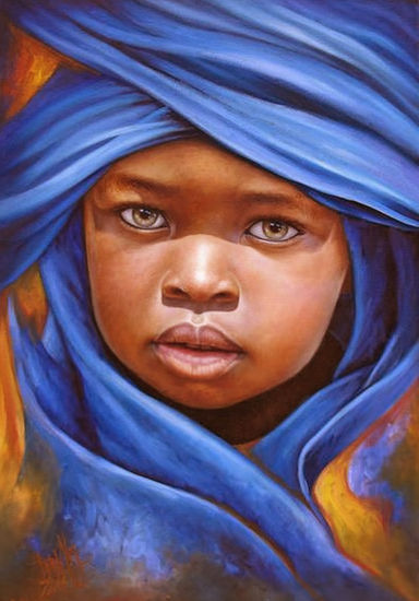 ojos de esperanza Oil Canvas Portrait