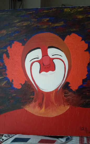 EL PAYASO Oil Canvas Portrait