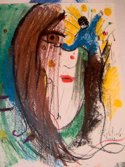 Karicia* Mixed media Paper Figure Painting