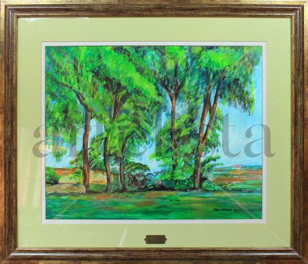 Ärboles en el Jass de Bouffan Oil Canvas Landscaping