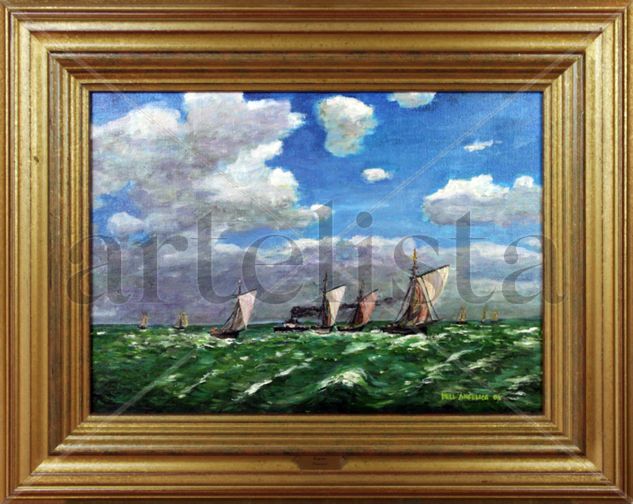 Pleamar Oil Canvas Marine Painting