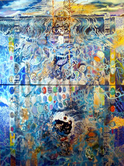 EL TESORO (alegoría de la ambición) Mixed media Canvas Marine Painting