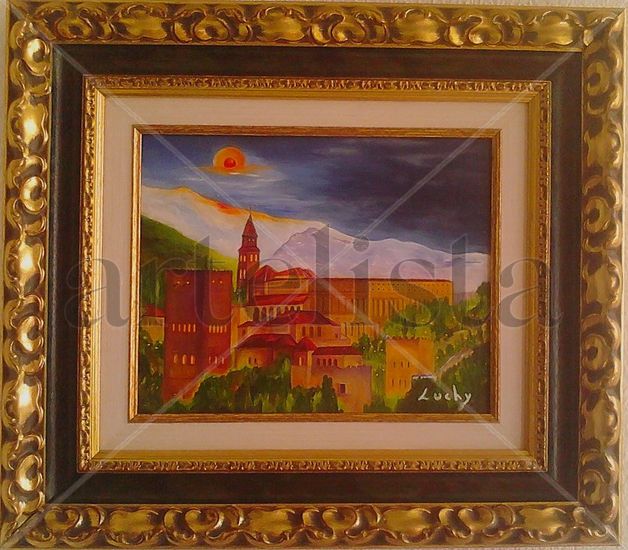 Alhambra de Granada Oil Canvas Landscaping