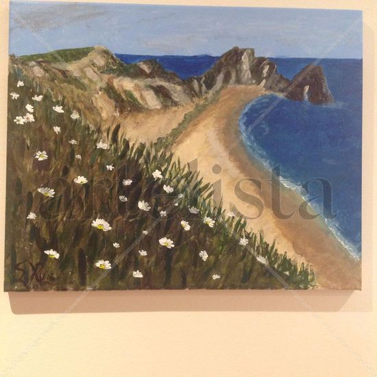 Dorset Cliff Acrylic Canvas Marine Painting