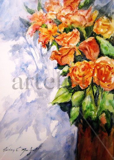 Regalo de amor Watercolour Paper Floral Painting