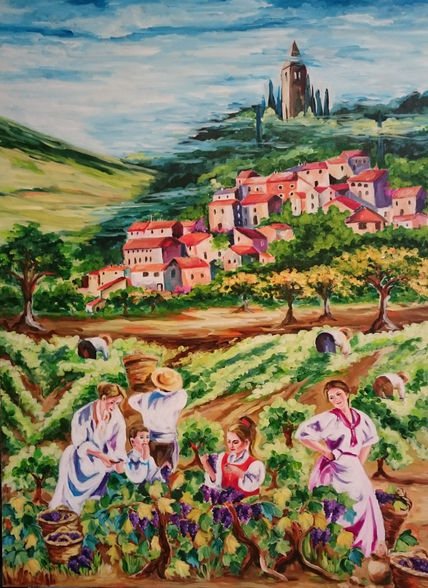 Vendimia en la toscana