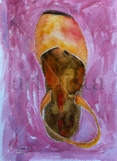 menorquina 3 Watercolour Card Figure Painting