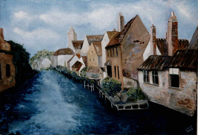 Paisaje de Brujas Oil Canvas Landscaping