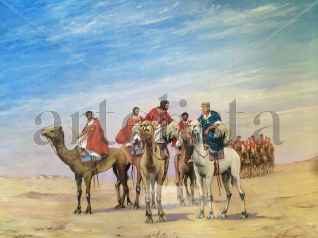 Tropas nómadas del Sahara español Oil Canvas Others