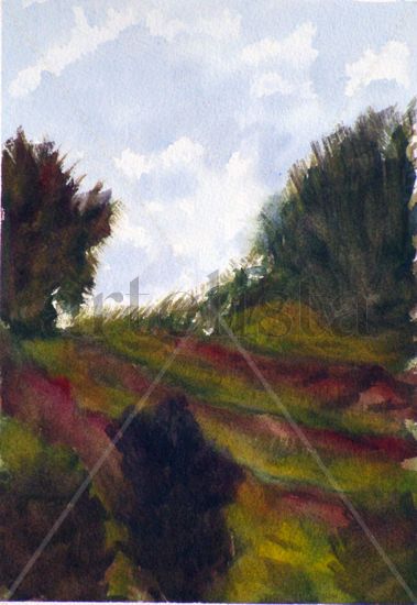 Bosque playa de Andrín (Asturias) Watercolour Paper Landscaping