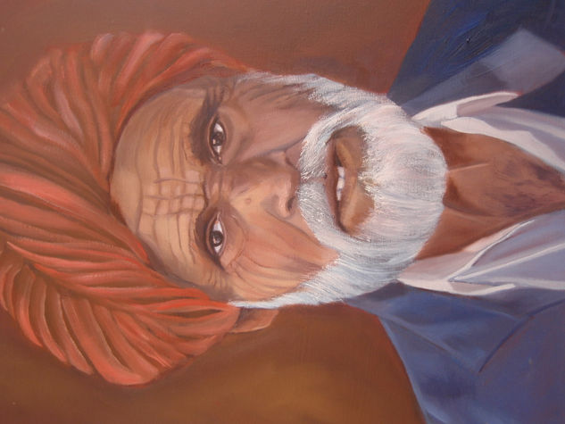 VIEJO AFGANO 3 Oil Canvas Portrait