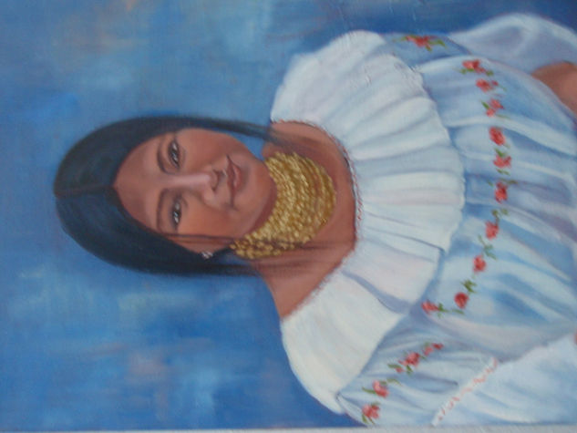 peruana Óleo Lienzo Retrato