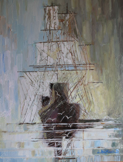 Galeón Oil Canvas Marine Painting