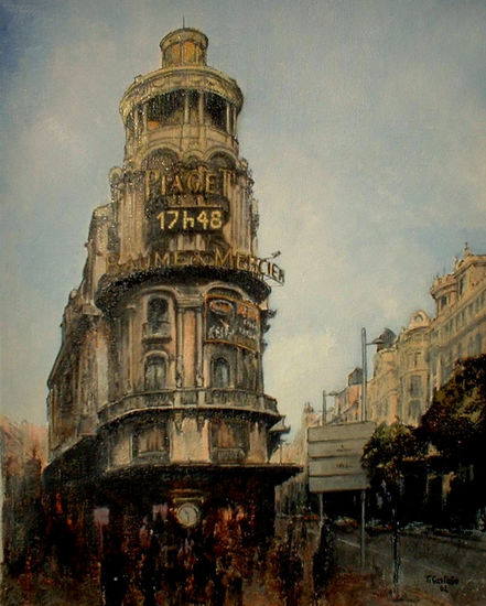 Gran vía- Madrid Oil Canvas Landscaping