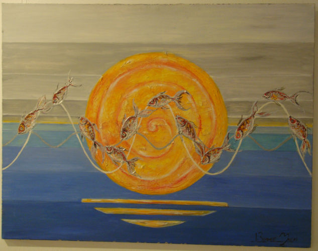 Peixos al trenc d´alba (peces al amanecer) Oil Canvas Others