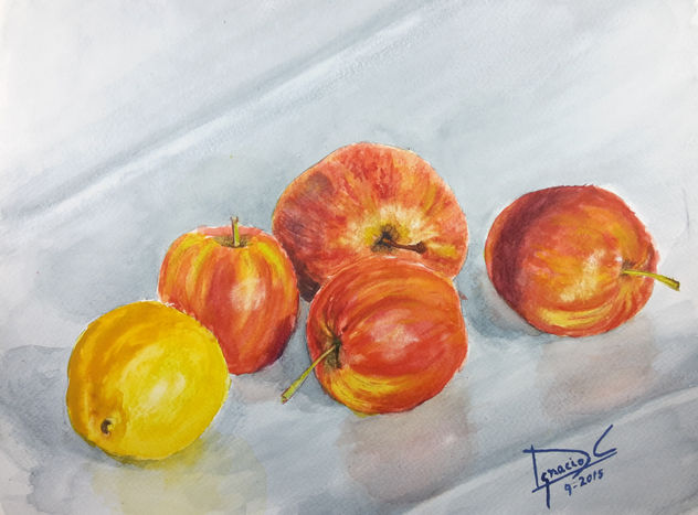 manzanas y un limón