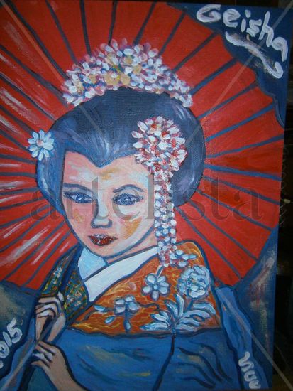 GEISHA Acrylic Canvas Figure Painting