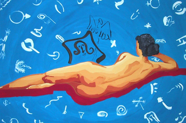 Venus del Espejo Gouache Papel Desnudos