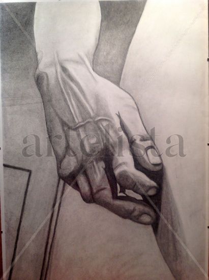 Mano del David. Charcoal