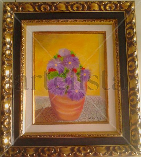 Oda al geranio Oil Canvas Floral Painting