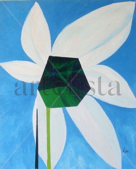 FLOR CUBICA Oil Canvas Floral Painting