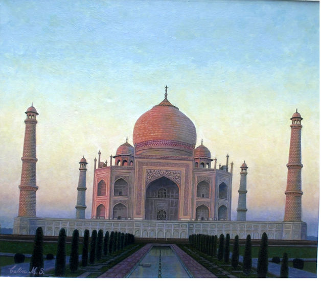 Taj Mahal (INDIA) Oil Canvas Landscaping