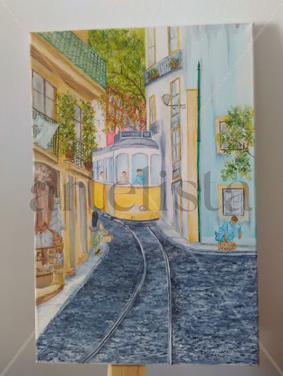 Lisboa Óleo Tela Paisaje