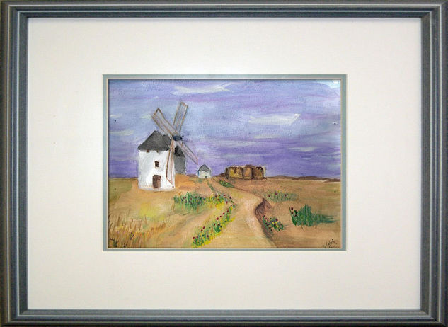 Los campos de Castilla Watercolour Card Landscaping