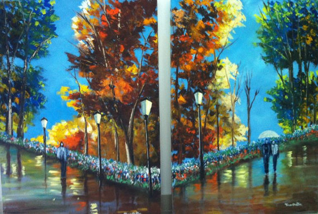 Calle de mi Ciudad Oil Canvas Landscaping