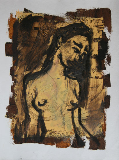 Mujer III Óleo Papel Desnudos