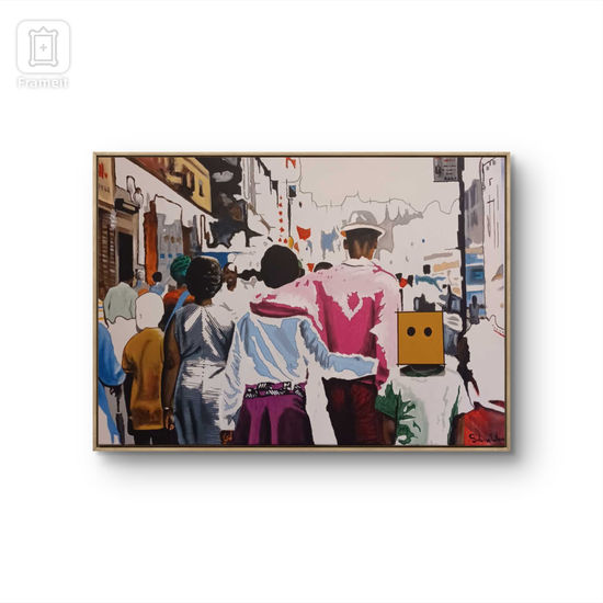 Contra corriente Acrílico Lienzo Paisaje