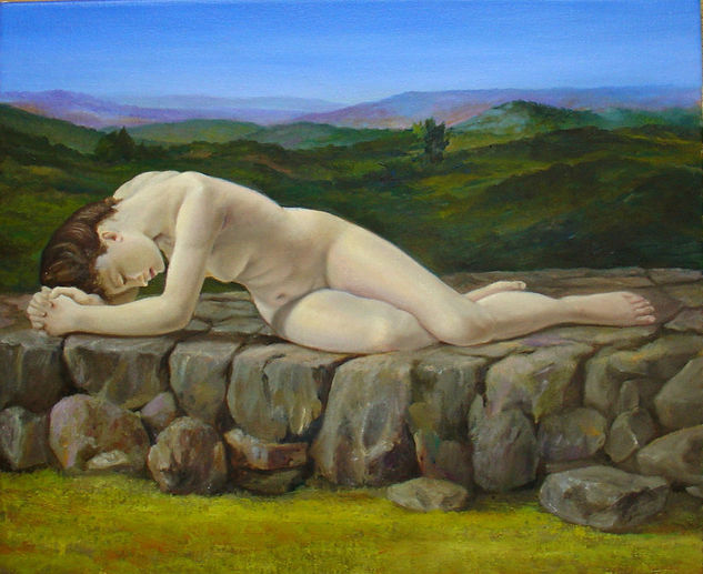 Interpretando a Boguereau Oil Canvas Figure Painting