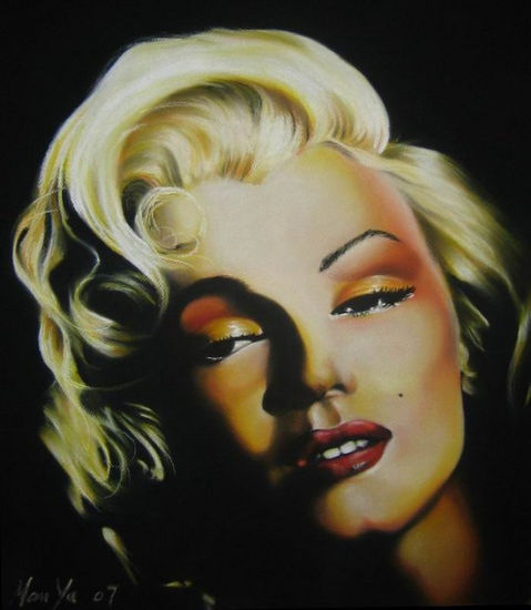 Marilyn Pastel Paper Portrait