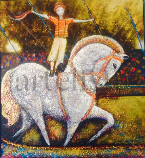 Circus Acrylic Canvas Figure Painting