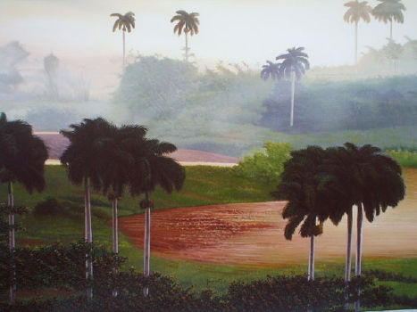 el tabaco de Vuelt Abajo Oil Canvas Landscaping