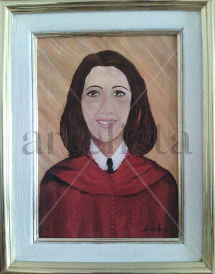 Retrato Oil Textile Portrait